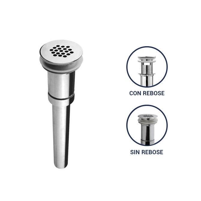 Desagüe de lavatorio tipo sumidero universal cromada 2243000 VAINSA